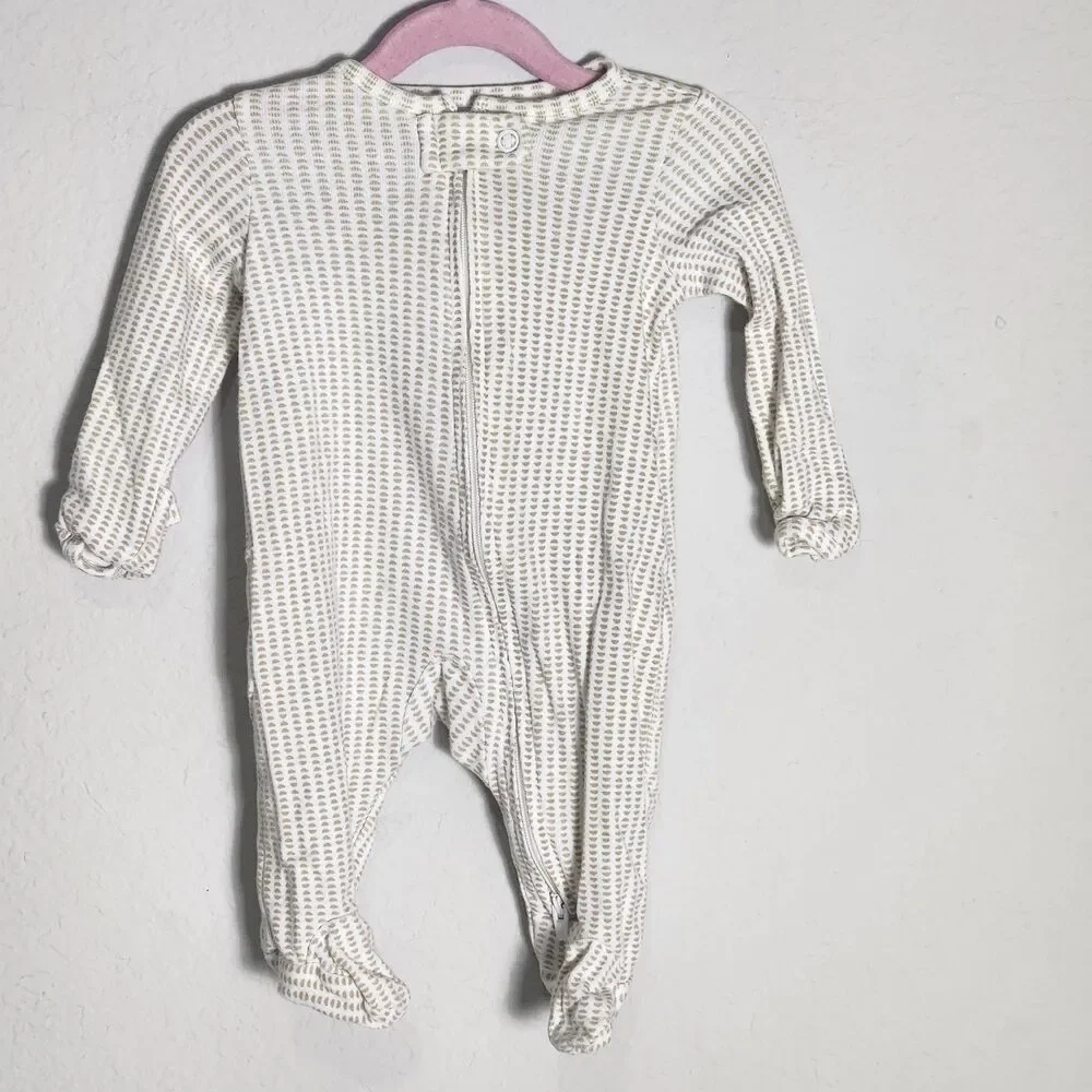 Carter's Child of Mine Newborn 0M Baby Girl Sleeper Lot of 5 Zip Footed Pajamas